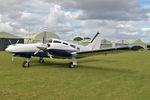 G-OOON @ X5FB - Piper PA-34-220T Seneca III , having flown the pilot of G-BJST to Fishburn for the newly painted T-6's return to Duxford. August 29th 2015. - by Malcolm Clarke