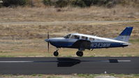 N343MM @ KPAO - Locally-based 1999 Piper PA-28-181 landing runway 31 at Palo Alto Airport, Palo Alto, CA. Photo taken from the control tower. - by Chris Leipelt