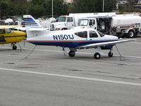 N1501J @ KSQL - San Diego-Based 1976 Rockwell Intl 112TC on visitor's ramp @ San Carlos Airport, CA - by Steve Nation