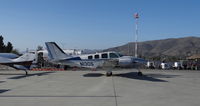 N130S @ KSBP - Sunshine Aviation LLC (Wilmington, DE) 1990 Beechcraft Baron 58 sitting on the ramp at San Luis Obispo Airport, San Luis Obispo, CA. - by Chris Leipelt