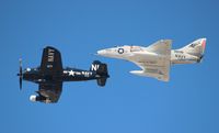 N2262Z @ NIP - A-4 Skyhawk with F4U Corsair
