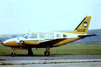 G-AXAZ @ EGKA - Piper PA-31-310 Navajo [31-245] (Meridian Airmaps Ltd England) Shoreham~G 04/08/1978. From a slide. - by Ray Barber