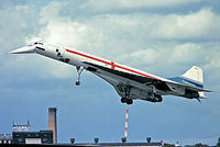 G-AXDN @ EGLF - BAC/SUD Concorde [01] (British Aircraft Corporation) Farnborough~G 08/09/1974. From a slide. - by Ray Barber