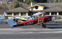 N675LF @ SZP - Locally-Based 1944 DH-82A Tiger Moth also carrying Brooklands Aero Club titles and G-ANDV registration taxiing @ Santa Paula Airport, CA - by Steve Nation