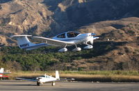 N466PS @ SZP - Locally-Based 2005 Diamond DA-40 taking-off @ Santa Paula Airport, CA - by Steve Nation