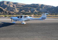N466PS @ SZP - Locally-Based 2005 Diamond DA-40 taxiing @ Santa Paula Airport, CA - by Steve Nation