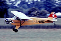 HB-ONG @ EGBK - Piper L-4J Grasshopper [13032] Sywell~G 06/07/1974. From a slide. - by Ray Barber