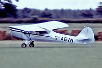 G-AGVN @ EGBK - Auster J/1 Autocrat [1873] Sywell~G 06/07/1974. From a slide not the best of images. - by Ray Barber