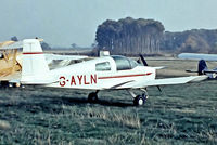 G-AYLN @ EGTH - American Aviation AA-1 Yankee [AA1-0443] Old Warden~G 30/06/1974. From a slide. - by Ray Barber