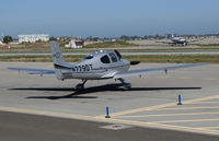 N229DT @ KSQL - Locally-based 2012 Cirrus Design SR22 running-up engine @ San Carlos Airport, CA - by Steve Nation