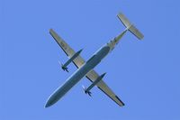 G-JECL @ LFRB - De Havilland Canada DHC-8-402Q Dash 8, Glide path pattern rwy 07R, Brest-Bretagne Airport (LFRB-BES) - by Yves-Q