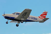G-OOMA @ EGFH - Cherokee Warrior II, Gloucester Staverton based, previously N8260W, G-BRBB, still flying its ex British Airways Flying Club tail art, seen en-route rtb. - by Derek Flewin