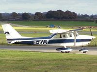 G-AVJF @ EGFE - Cessna F.172H Skyhawk. - by Paul Massey