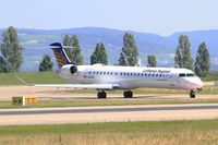 D-ACNA @ LFSB - Canadair Regional Jet CRJ-900ER, Holding point Hotel rwy 15, Bâle-Mulhouse-Fribourg airport (LFSB-BSL) - by Yves-Q