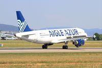 F-HBIB @ LFSB - Airbus A320-214, Reverse thrust landing rwy 15, Bâle-Mulhouse-Fribourg airport (LFSB-BSL) - by Yves-Q