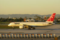 N526US @ KLAX - NWA Northwest Airlines 1987 757-251 lined up for takeoff @ Los Angeles International Airport, CA - by Steve Nation