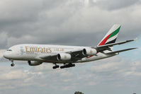 A6-EEV @ EBBR - To celebrate one year flights from Dubai to Brussels,
Emirates came with a A380. - by Raymond De Clercq