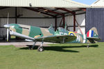 G-MUTS @ X5FB - Jurca MJ-10 Spitfire nearing the end of a 10 year build by John Rogerson at Fishburn Airfield, September 27th 2015. - by Malcolm Clarke