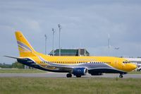 F-GFUF @ LFRB - Boeing 737-3B3QC, Taxiing to boarding area, Brest-Bretagne airport (LFRB-BES) - by Yves-Q