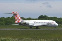 EC-LQS @ LFRB - Boeing 717-2BL, Taxiing to Holding point rwy 07R, Brest-Bretagne airport (LFRB-BES) - by Yves-Q