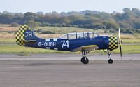 G-OUGH @ EGFH - Resident Yak-52 taxying before takeoff. Coded 62/IV on port side. - by Roger Winser