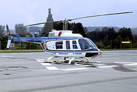 HB-XMV @ LSZH - Bell 206L-1 LongRanger II [45671] Zurich ~HB 10/09/1981. From a slide. - by Ray Barber