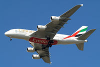 A6-EEA @ EGLL - Airbus A380-861[108] (Emirates Airlines) Home~G 07/04/2015. On approach 27R. - by Ray Barber