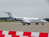 N525FF @ EGMH - Taken from inside the terminal at Manston, Came in from KEF for fuel