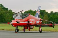 XX219 @ LFRN - Royal Air Force Red Arrows Hawker Siddeley Hawk T.1A, Rennes-St Jacques airport (LFRN-RNS) Air show 2014 - by Yves-Q