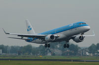 PH-EXB @ EHAM - Embraer 190 of KLM CityHopper ready to touch down on the Polderbaan at Schiphol airport - by Van Propeller