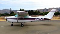 N4674S @ KRHV - Locally-based Cessna TR182 sitting at its usual tie down at Reid Hillview Airport, San Jose, CA. I haven't seen it fly before. - by Chris Leipelt