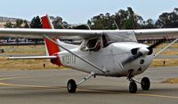 N737TX @ KRHV - Nice Air's 1977 Cessna 172N taxing in after a flight lesson at Reid Hillview Airport, San Jose, CA. Thanks for the wave! - by Chris Leipelt