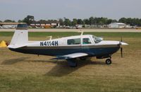 N4114H @ KOSH - Mooney M20J - by Mark Pasqualino