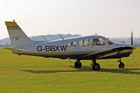G-BBXW @ EGBP - Cherokee Warrior, Bristol Aero Club Kemble based, previously N9599N, G-BBXW, PH-CPL, seen taxxing in. - by Derek Flewin
