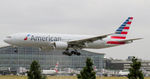 N751AN @ EGLL - American airlines B777-200 landing runway 09R - by Mike stanners