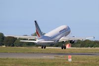 F-GUGN @ LFRB - Airbus A318-111, Take off rwy 07R, Brest-Bretagne airport (LFRB-BES) - by Yves-Q