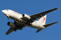 TS-IOK @ EGLL - Boeing 737-6H3 [29496] (Tunis Air) Home~G 19/02/2013. On approach 27R. - by Ray Barber