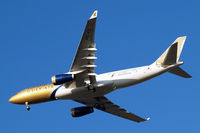 A9C-KA @ EGLL - Airbus A330-243 [276] (Gulf Air) Home~G 15/01/2013. On approach 27R. Wears Formula 1 Grand Prix titles 2012. - by Ray Barber