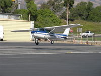N704UT @ SZP - 1976 Cessna 150M, Continental O-200 100 Hp, landing attempt on Rwy 22 in gusty crosswind - by Doug Robertson