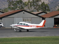 N7616R @ SZP - 1969 Beech B23 MUSKETEER CUSTOM, Lycoming O&VO-360 180 Hp, taxi off the active-Rwy 22 - by Doug Robertson