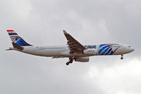 SU-GDT @ EGLL - Airbus A330-343E [1230] (EgyptAir) Home~G 12/05/2015. On approach 27L. National flag now applied to the top of the tail. - by Ray Barber