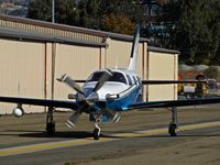 N915TV @ KRHV - Locally-based Piper Meridian taxing out for departure at Reid Hillview Airport, San Jose, CA. - by Chris Leipelt