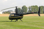 G-GATE @ EGBR - Robinson R44 II at The Real Aeroplane Club's Helicopter Fly-In, Breighton Airfield, September 20th 2015. - by Malcolm Clarke