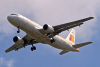 EC-HSF @ EGLL - Airbus A320-214 [1255] (Iberia) Home~G 15/05/2010. On approach 27R. - by Ray Barber