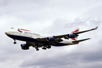 G-BNLI @ EGLL - Boeing 747-436 [24051] (British Airways) Heathrow~G 31/08/2006. On finals 27L. - by Ray Barber