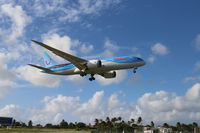 G-TUIH @ TBPB - On approach to Grantley Adams International Airport, Barbados - by David Marshall