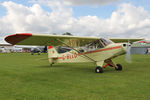 G-BLLO @ X5FB - Piper L-18C Super Cub (PA-18-95) at Fishburn Airfield, September 19 2015. - by Malcolm Clarke