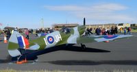 G-CGWI @ EGQL - home built spitfire replica - by Mike stanners