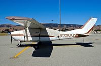 N9722X @ E16 - Locally-based 1962 Cessna 210B parked at the south tie downs at South County Airport, San Martin, CA. - by Chris Leipelt