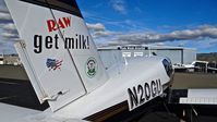 N20GU @ KRHV - Milky Way LLC (Fresno, CA) Socata TB-20 Trinidad with cool livery parked on the visitor's ramp at Reid Hillview Airport, San Jose, CA. - by Chris Leipelt